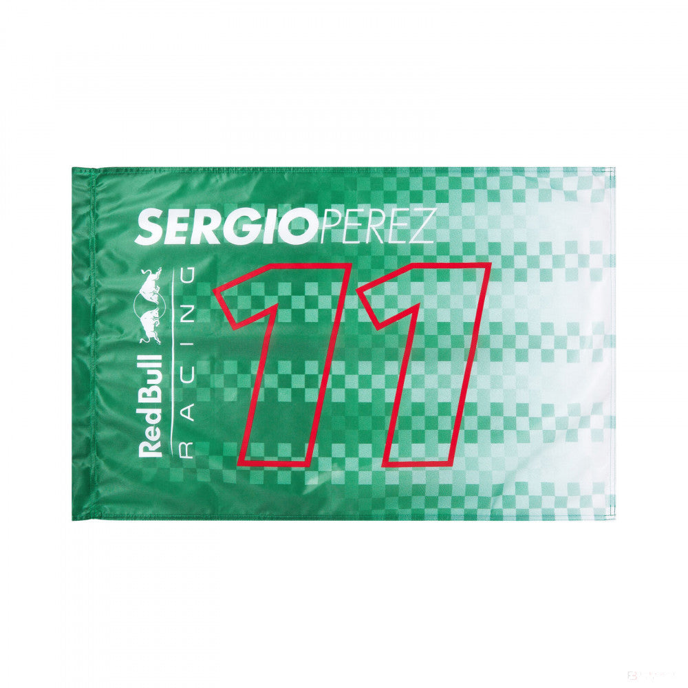 Red Bull Sergio Perez Flagge, 90x60 cm, Grün, 2021