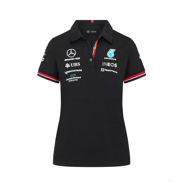 2022, Schwarz, Mercedes Team Damen Polo - FansBRANDS®