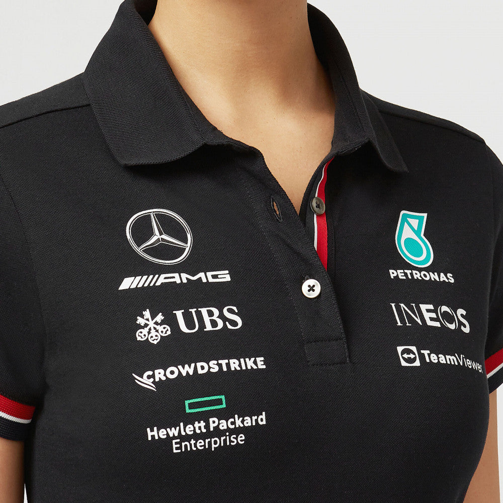 2022, Schwarz, Mercedes Team Damen Polo - FansBRANDS®