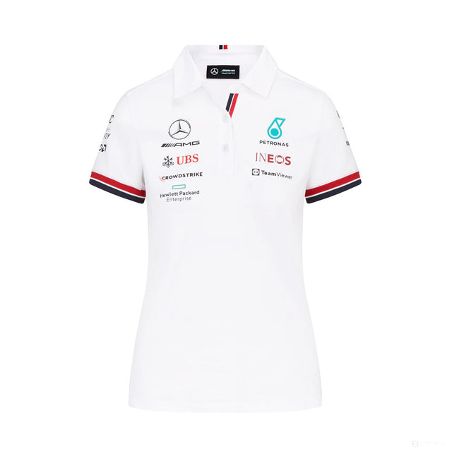 2022, Weiß, Mercedes Team Damen Polo - FansBRANDS®