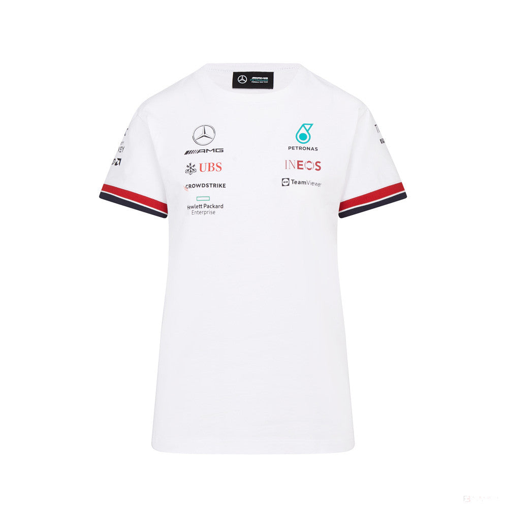 2022, Weiß, Mercedes Team Damen T-shirt