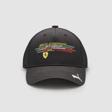 2022, Shcwarz, Fanwear Logo, Ferrari Baseball Kappe