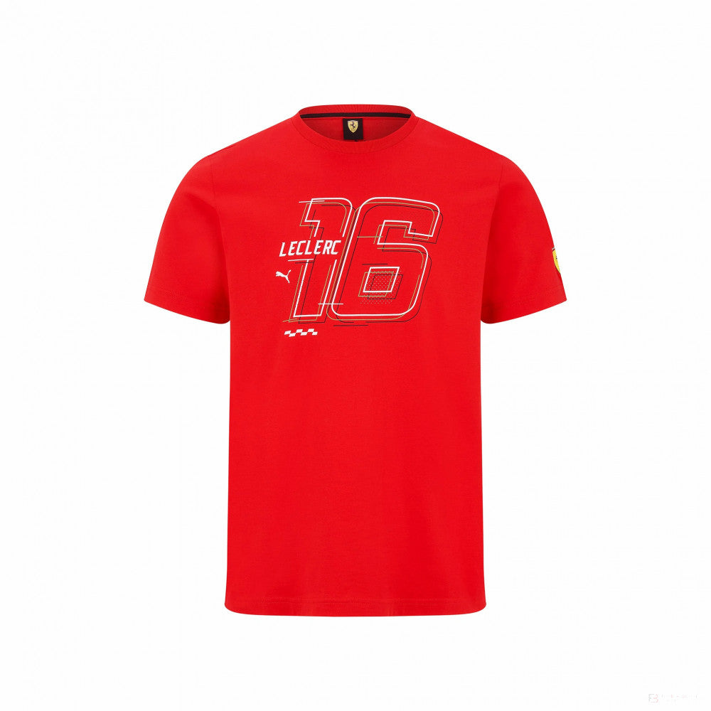 2022, Rot, Charles Leclerc Driver, Ferrari T-shirt