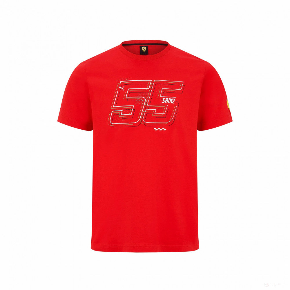 2022, Rot, Carlos Sainz Driver, Ferrari T-shirt - FansBRANDS®