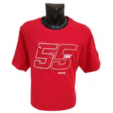 2022, Rot, Carlos Sainz Driver, Ferrari T-shirt