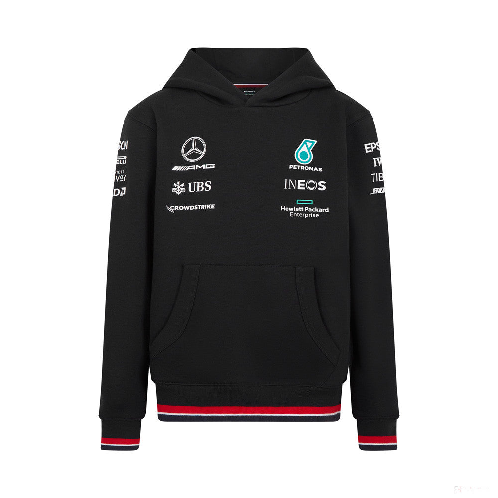 2022, Schwarz, Mercedes Team Kinder Sweatshirt