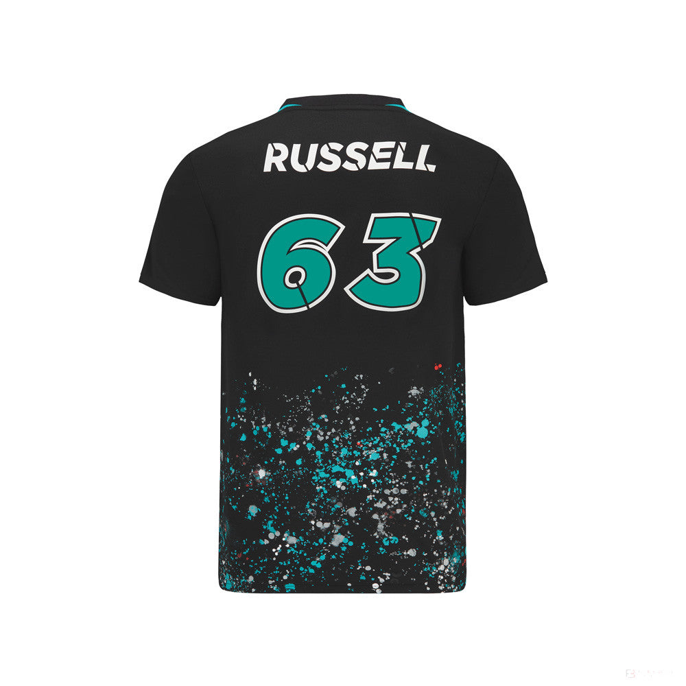 2022, Schwarz, GEORGE #63, Mercedes George Russell T-shirt