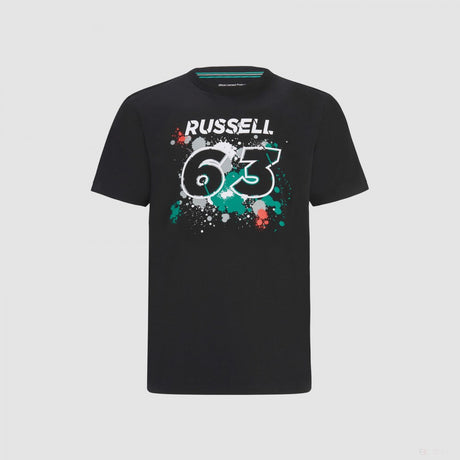 2022, Schwarz, GEORGE #63, Mercedes George Russell T-shirt - FansBRANDS®