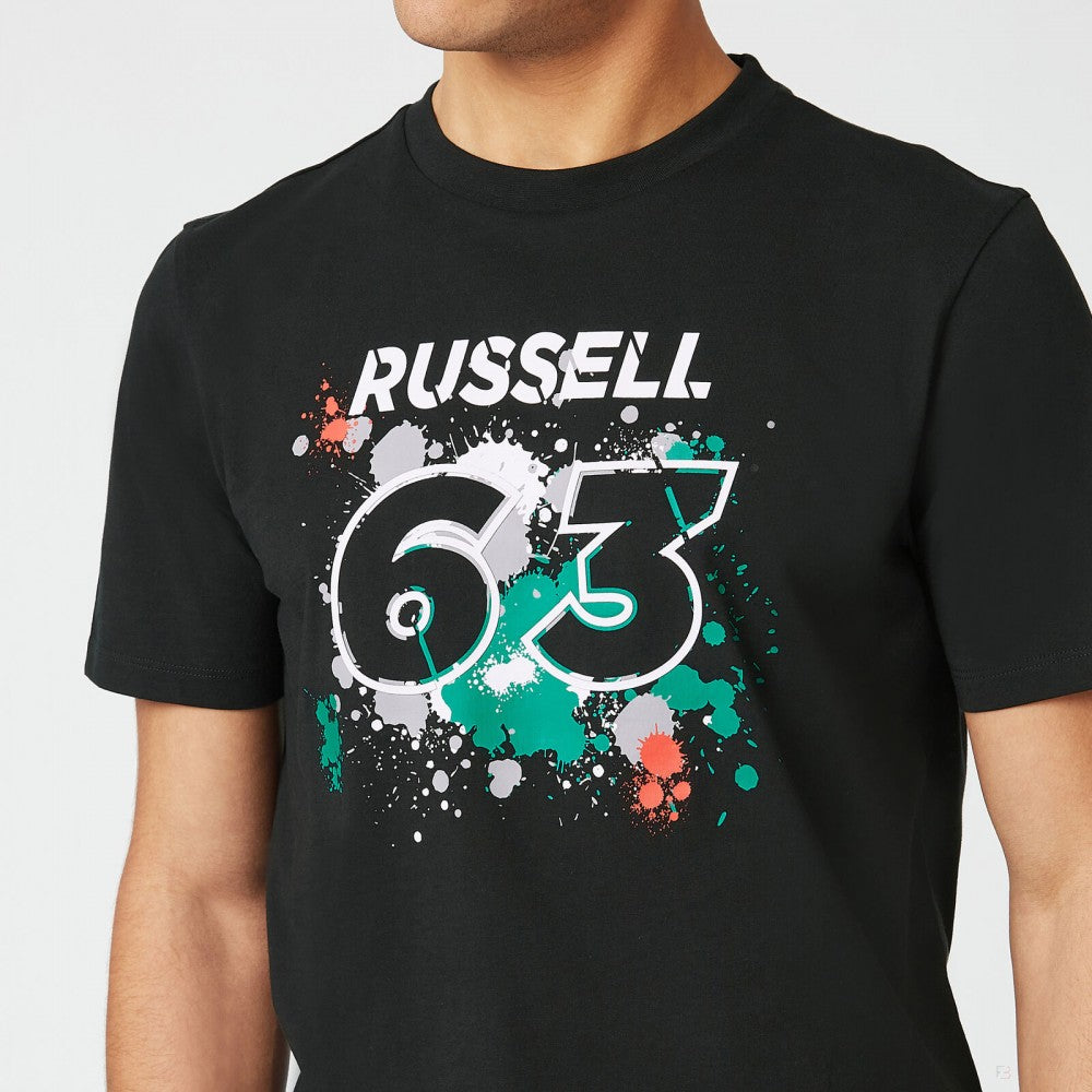 2022, Schwarz, GEORGE #63, Mercedes George Russell T-shirt - FansBRANDS®