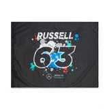 2022, Mehrfarbig, George Russell 120x90 cm, Mercedes Flagge - FansBRANDS®