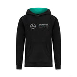 Mercedes Kinder Logo Kaputzenpullover , schwarz