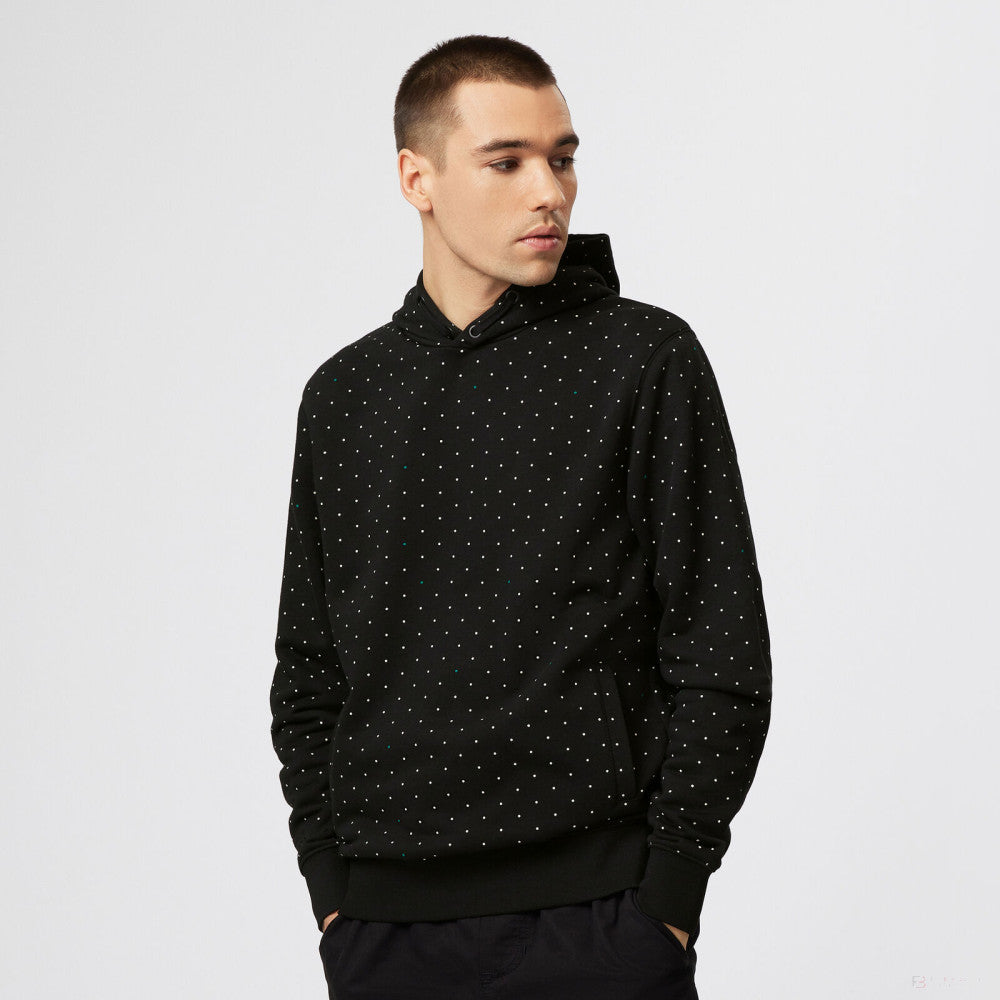 Mercedes Polka Dot Kaputzenpullover, Schwarz - FansBRANDS®