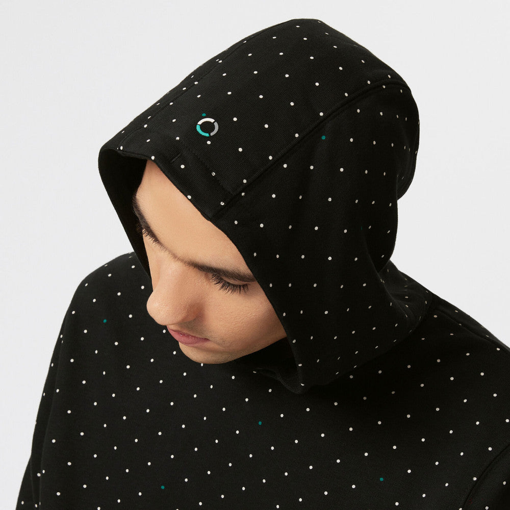 Mercedes Polka Dot Kaputzenpullover, Schwarz - FansBRANDS®