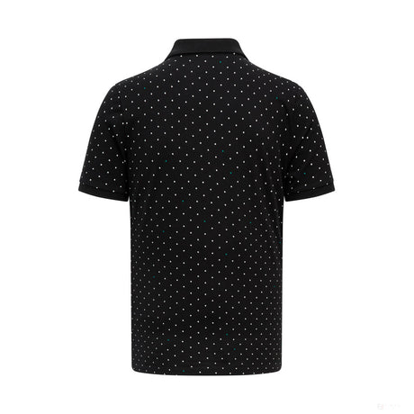 Mercedes Herren Polka Dot Polohemd, Schwarz - FansBRANDS®