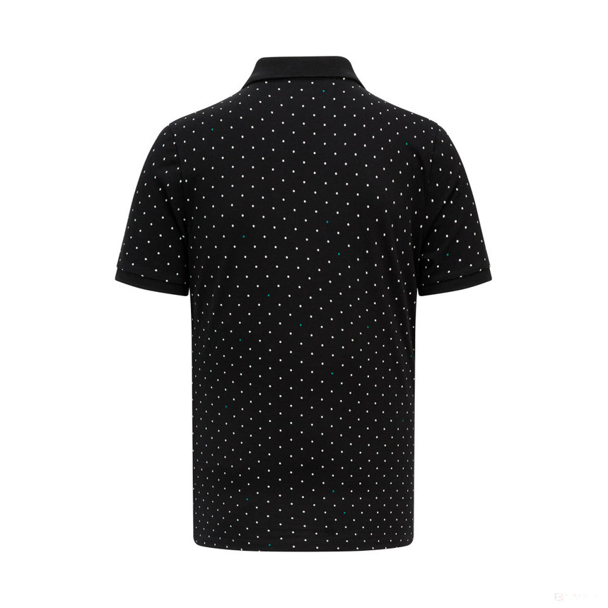 Mercedes Herren Polka Dot Polohemd, Schwarz - FansBRANDS®