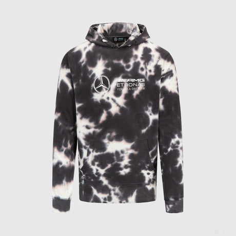 Mercedes Tie Dye Kaputzenpullover, Grau - FansBRANDS®