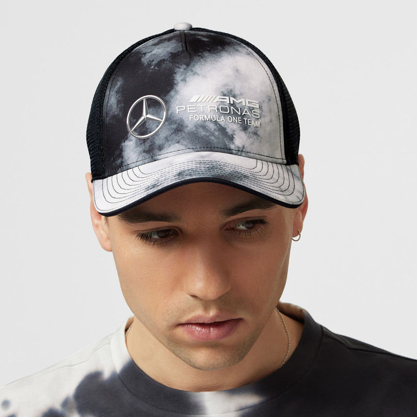 Mercedes Tie Dye Trucker kappe, Grau - FansBRANDS®