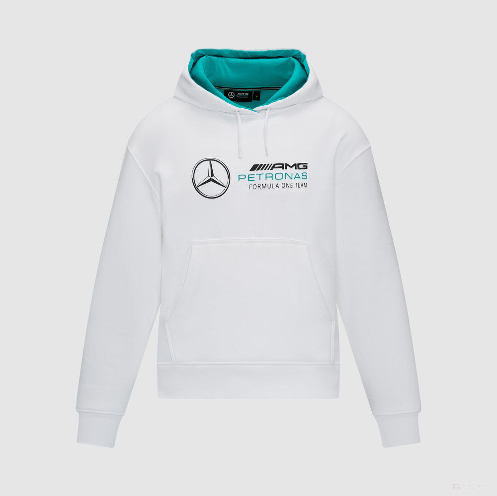 Mercedes Womens Oversized Kaputzenpullover, Weiß