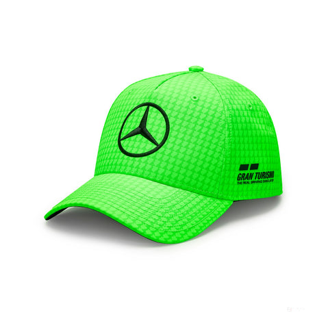 Mercedes Team Lewis Hamilton Col Driver Baseballkappe, neongrün, 2023