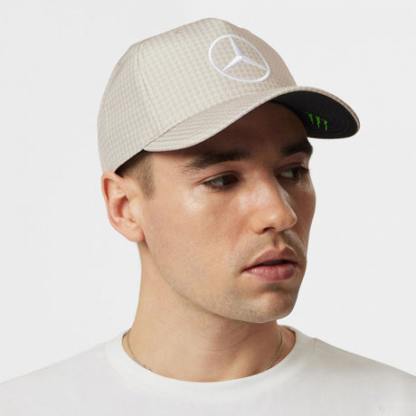Mercedes Team Lewis Hamilton Col Driver Baseballkappe, natürlich, 2023 - FansBRANDS®