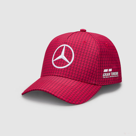 Mercedes Team Lewis Hamilton Col Driver Baseballkappe, Apfelrot, 2023