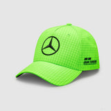 Mercedes Team Kinder Lewis Hamilton Col Driver Baseballkappe, neongrün, 2023