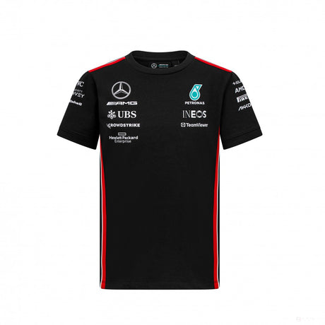 Mercedes Team Kinder Fahrer T-Shirt, Schwarz, 2023 - FansBRANDS®
