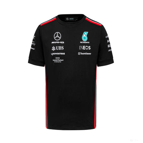 Mercedes Team Herren Fahrer T-Shirt, Schwarz, 2023 - FansBRANDS®