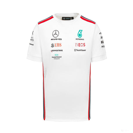 Mercedes Team Herren Fahrer T-Shirt, Weiß, 2023 - FansBRANDS®