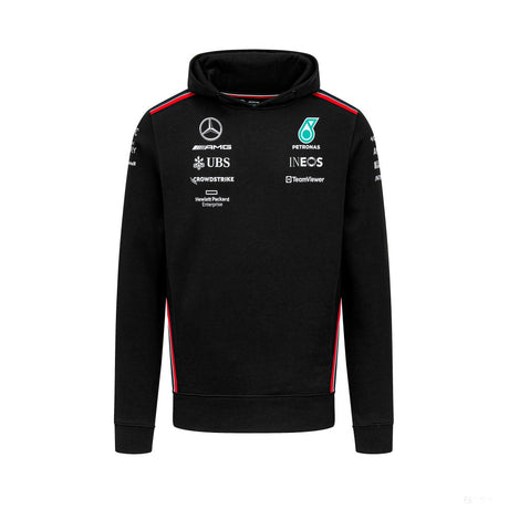 Mercedes Team Kaputzenpullover, Schwarz, 2023 - FansBRANDS®