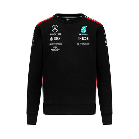 Mercedes Team Crew Sweatshirt, Schwarz, 2023 - FansBRANDS®