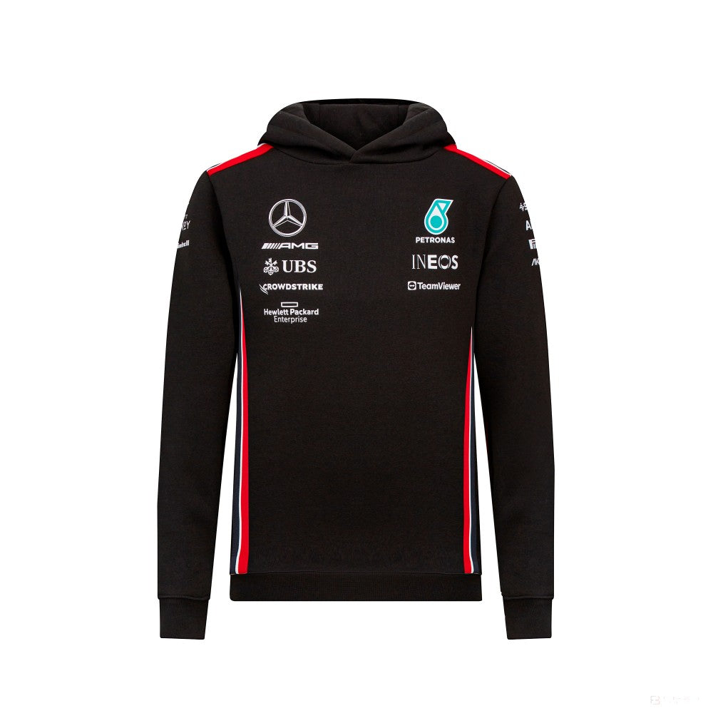 Mercedes Team Kinder-Kapuzenpullover, Schwarz, 2023 - FansBRANDS®