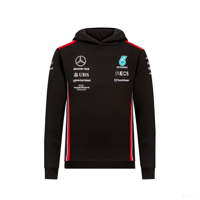 Mercedes Team Kinder-Kapuzenpullover, Schwarz, 2023 - FansBRANDS®