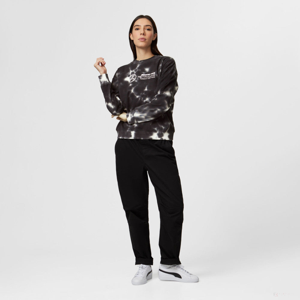 Mercedes Damen Tie Dye Crew, Grau - FansBRANDS®