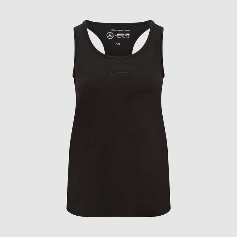Camiseta deportiva Mercedes Stealth para mujer, color negro