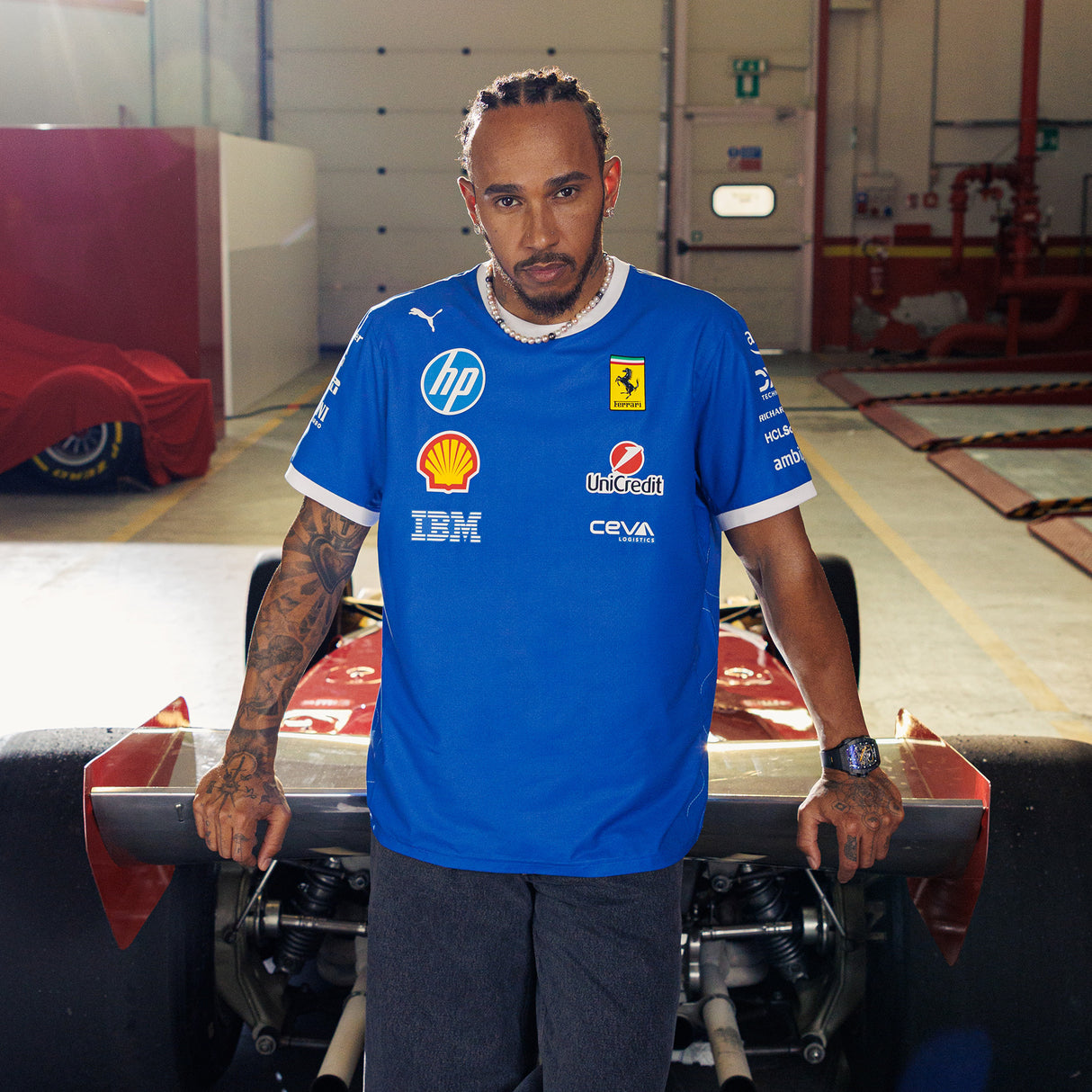 Ferrari Team T-Shirt, Puma, Monza Sonderedition, blau 🔥