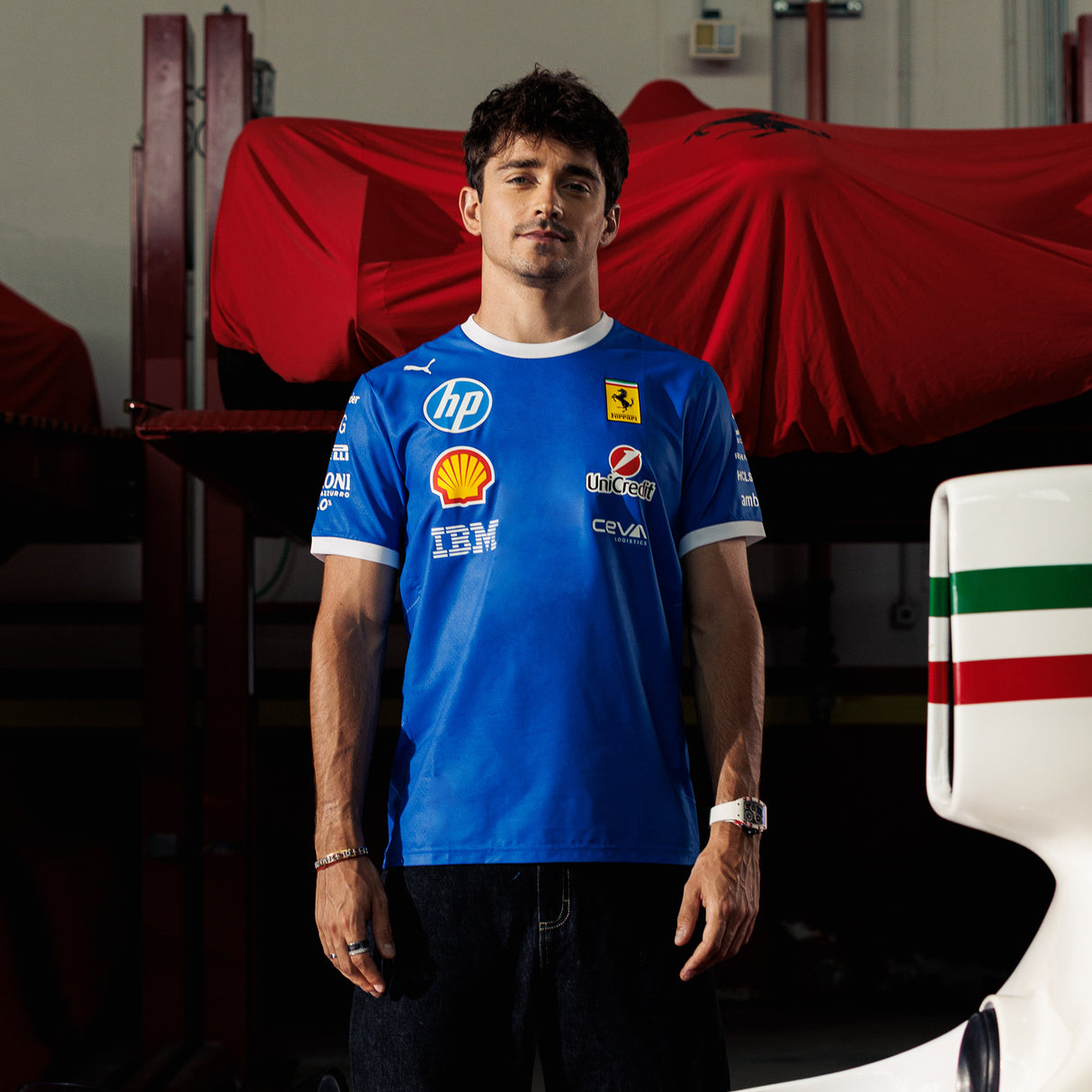 Ferrari Team T-Shirt, Puma, Monza Sonderedition, blau 🔥