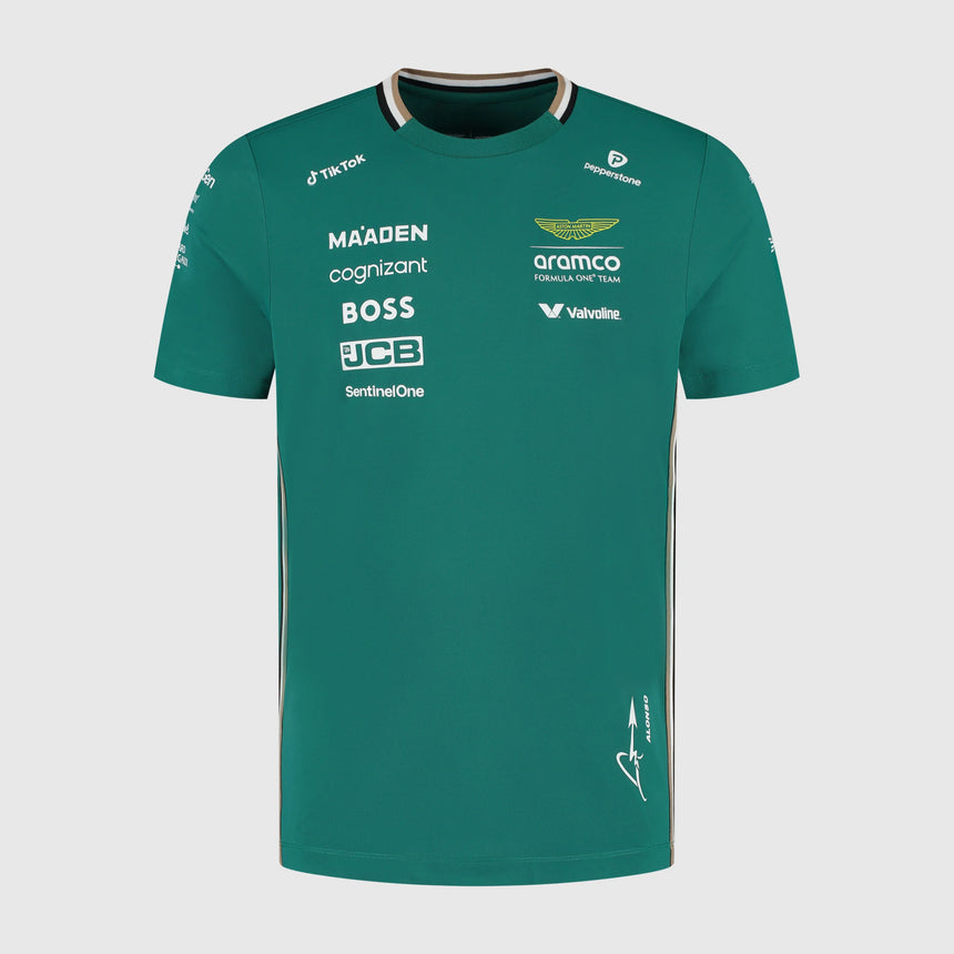Aston Martin AMF1, equipo, camiseta, Fernando Alonso, verde 🔥