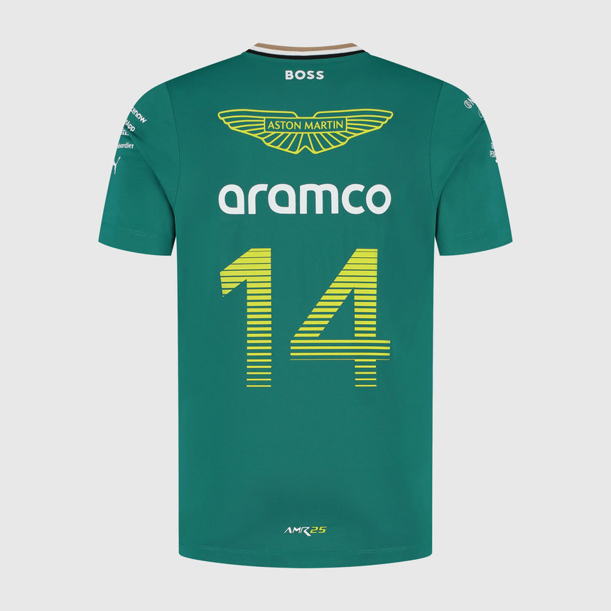 Aston Martin AMF1, equipo, camiseta, Fernando Alonso, verde 🔥