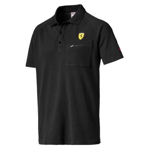 2017, Schwarz, Puma Ferrari Shield Polo Hemd - FansBRANDS®