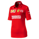 2019, Rot, Puma Ferrari Damen Team Polo Hemd