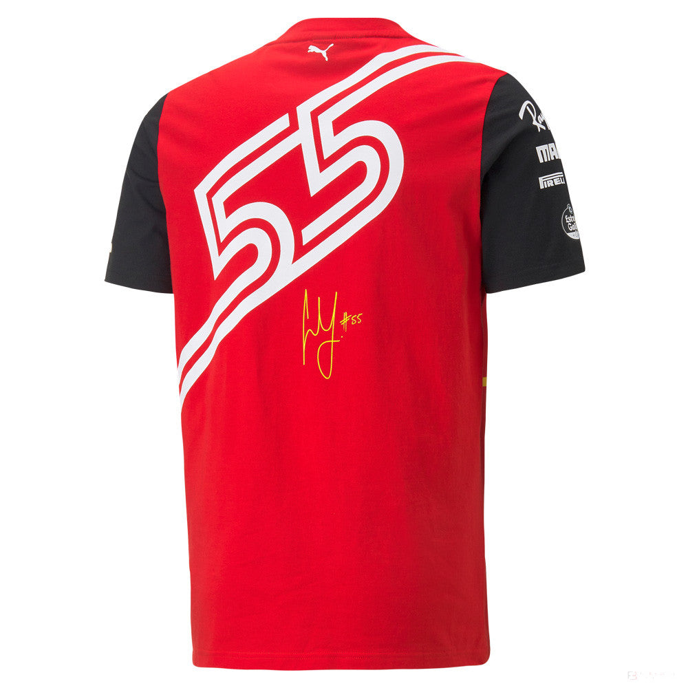 2022, Rot, Puma Ferrari Carlos Sainz Race T-shirt - FansBRANDS®