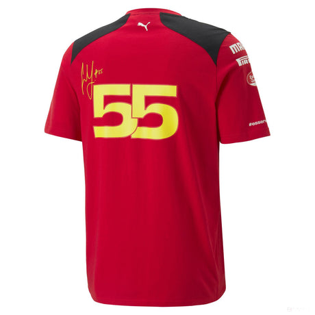 Ferrari t-shirt, team, Sainz, red, 2023