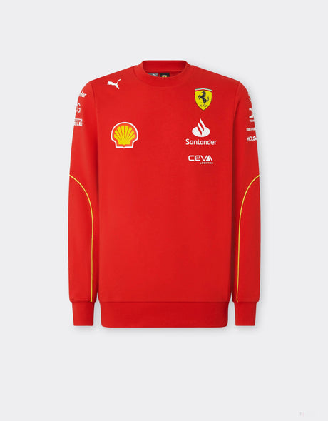 Ferrari pullover, Puma, team, rundhalsausschnitt, rot, 2024 - FansBRANDS®