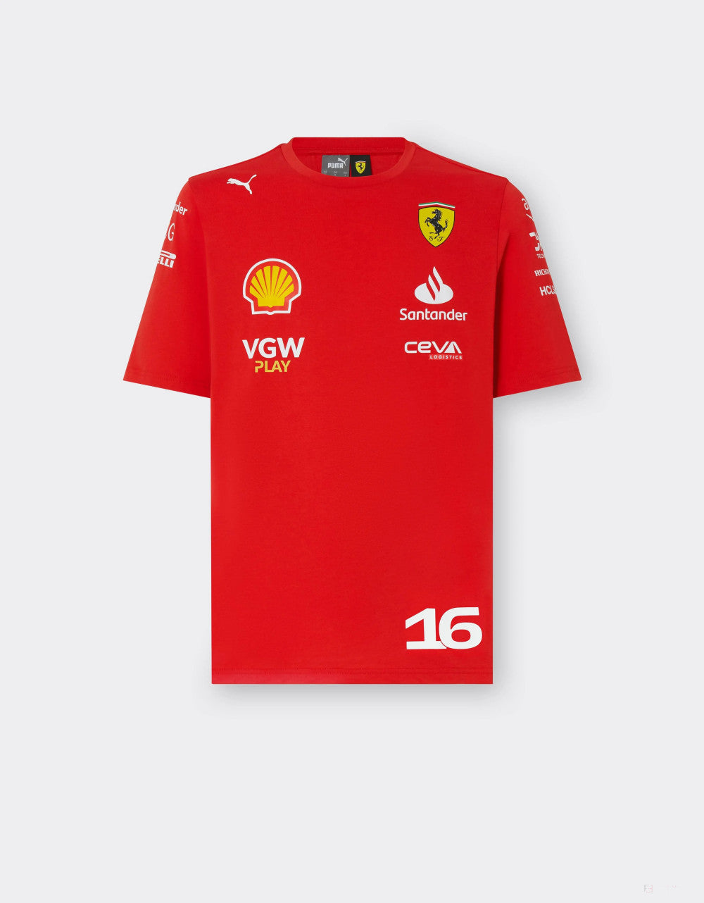 Ferrari t-shirt, Puma, Charles Leclerc, rot