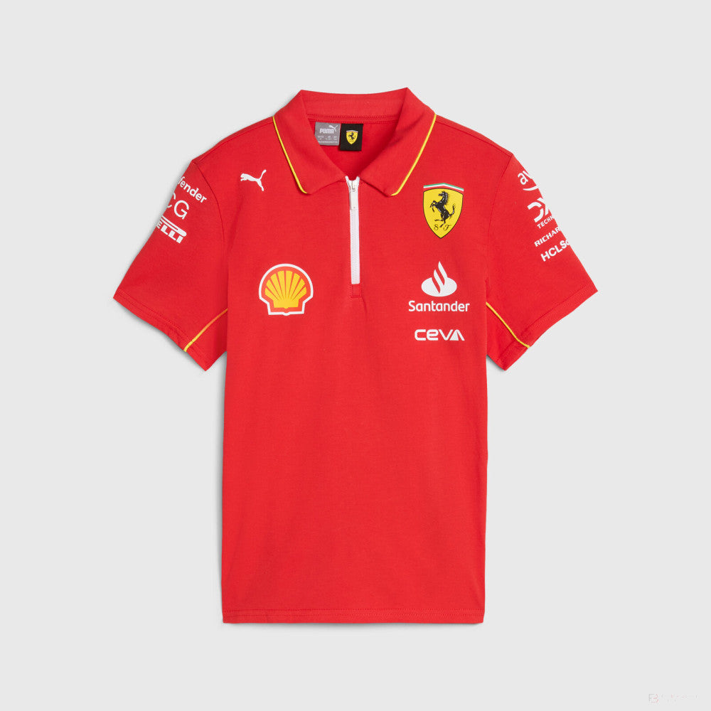 Ferrari polo-shirt, Puma, team, kinder, rot, 2024
