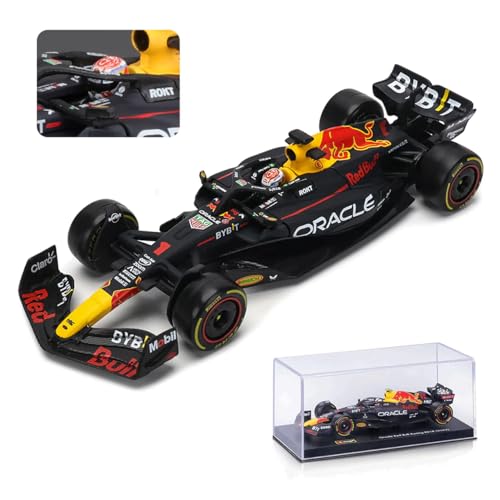 Red Bull Racing RB19 Modellauto, Bburago, 1:43, Max Verstappen #1, Acrylbox, 2023