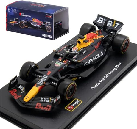 Red Bull Racing RB19 Modellauto, Bburago, 1:43, Max Verstappen #1, Acrylbox, 2023