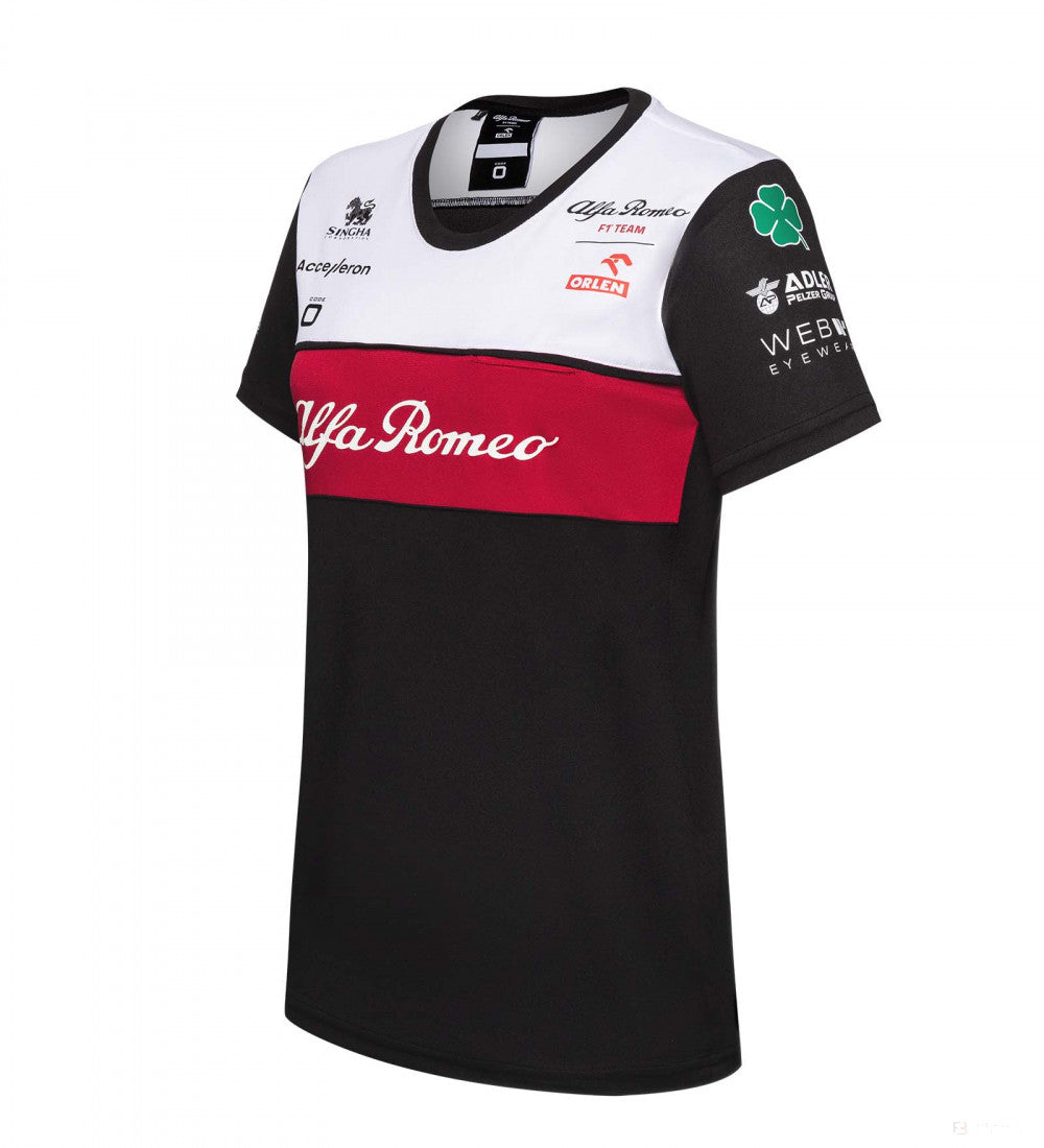 2022, Schwarz, Damen, Alfa Romeo Team T-shirt