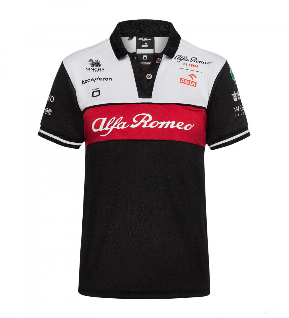 2022, Schwarz, Damen, Alfa Romeo Team Polo - FansBRANDS®